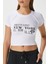 Kadın Fifth Yıkamalı Beyaz Crop Top 4