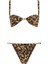 Desenli Aksesuarlı Straplez Bikini Takım 1