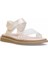 Elit ŞA-F-036-25Y Filet Kız Çocuk Düz Sandalet Gümüş 2
