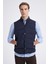 Slim Fit Lacivert Düz Yelek Mont 1