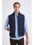Slim Fit Lacivert Düz Yelek Mont 2