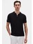 Ds Damat Slim Fit Siyah Rayon Polo Yaka Fermuarlı Triko T-Shirt 4HF06ORT10006 1