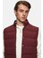 Slim Fit Bordo Düz Yelek Mont 2