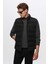 Slim Fit Siyah Düz Yelek Mont 1