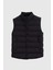 Slim Fit Siyah Düz Yelek Mont 5