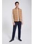 Slim Fit Camel Düz Yelek Mont 3