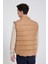 Slim Fit Camel Düz Yelek Mont 4
