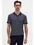 Ds Damat Slim Fit Lacivert Rayon Polo Yaka Fermuarlı Triko T-Shirt 4HF06ORT10005 1