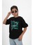 Kız Çocuk Süprem Kumaş Bisiklet Yaka Baskılı Tshirt 2