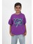 Kız Çocuk Süprem Kumaş Bisiklet Yaka Baskılı Tshirt 2