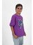 Kız Çocuk Süprem Kumaş Bisiklet Yaka Baskılı Tshirt 3