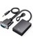 X-Level XCC7804 Ses Girişli VGA To HDMI Dönüştürücü (45 cm Aux Kablo 15 cm VGA Kablo) 1