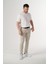 Esnek Kumaş Slim Fit Chino Erkek Pantolon Krem 2