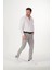 Esnek Kumaş Slim Fit Chino Erkek Pantolon Gri 2