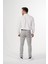 Esnek Kumaş Slim Fit Chino Erkek Pantolon Gri 3