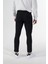 Ekose Esnek Kumaş Slim Chino Fit Erkek Pantolon Siyah 4