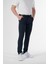 Esnek Kumaş Slim Fit Chino Erkek Pantolon Lacivert 4