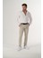 Esnek Kumaş Slim Fit Chino Erkek Pantolon Krem 3