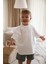 Beyaz Bisiklet Yaka Oversize T-Shirt Bebek - Çocuk 5