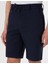 Erkek Lacivert Slim Fit Keten Karışımlı Beli Bağcıklı Dokuma Şort 50308147-VR033 5
