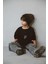 Siyah Bisiklet Yaka Oversize T-Shirt Bebek - Çocuk 1