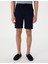 Erkek Lacivert Slim Fit Beli Lastikli Bağcıklı Dokuma Şort 50308148-VR033 2