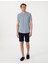 Erkek Lacivert Slim Fit Beli Lastikli Bağcıklı Dokuma Şort 50308148-VR033 3