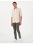 Erkek Bej Keten Görünümlü Slim Fit Uzun Kollu Gömlek 50307025-VR011 4