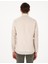 Erkek Bej Keten Görünümlü Slim Fit Uzun Kollu Gömlek 50307025-VR011 5