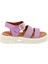 Lila Hakiki Deri Kadın Sandalet - K24Y1SN67261-S1T 3