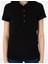 Kadın Siyah Regular Fit Pamuklu Polo Yaka Basic Tişört 50305776-VR046 6