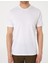 Erkek Beyaz Slim Fit Merserize Basic Tişört 50302560-VR013 6