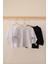 3'lü Basic Etiketli Uzun Kollu T-Shirt Set 1