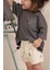 Antrasit Nakışlı Oversize T-Shirt 3