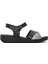 Kadın Siyah Bilekten Bağlamalı Comfort Deri Sandalet 25SFD410418 1