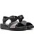 Kadın Siyah Bilekten Bağlamalı Comfort Deri Sandalet 25SFD410418 3