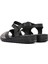 Kadın Siyah Bilekten Bağlamalı Comfort Deri Sandalet 25SFD410418 5