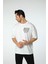 Baskılı Oversize Bisiklet Yaka T-Shirt 3