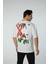 Baskılı Oversize Bisiklet Yaka T-Shirt 5