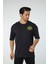 Baskılı Oversize Bisiklet Yaka T-Shirt 1