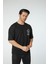 Baskılı Oversize Bisiklet Yaka T-Shirt 2