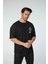 Baskılı Oversize Bisiklet Yaka T-Shirt 4