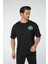 Baskılı Oversize Bisiklet Yaka T-Shirt 1