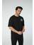 Baskılı Oversize Bisiklet Yaka T-Shirt 2