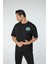 Baskılı Oversize Bisiklet Yaka T-Shirt 3