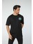 Baskılı Oversize Bisiklet Yaka T-Shirt 4