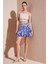 Desenli Slim Fit Mini Şort Etek Bayan Şort Etek 5869020 5