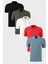 Pamuklu Slim Fit Şerit Detaylı Düğmeli Polo Yaka 5'li Paket T Shirt Erkek T Shirt 5902118S5 1