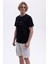 Pamuk Regular Fit Bisiklet Yaka Logolu T Shirt Erkek T Shirt EM589 3