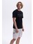 Pamuk Regular Fit Bisiklet Yaka Logolu T Shirt Erkek T Shirt EM589 4